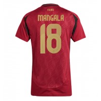 Camiseta Bélgica Orel Mangala #18 Primera Equipación Replica Eurocopa 2024 para mujer mangas cortas